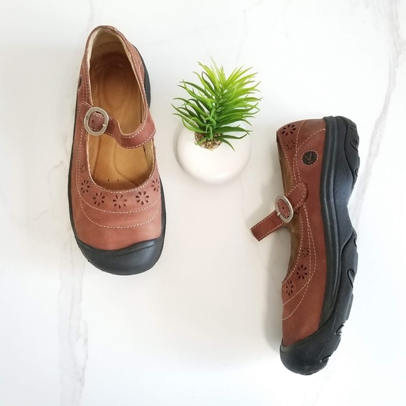 Keen Shoes - KEEN Calistoga Brown Leather Mary Jane Str